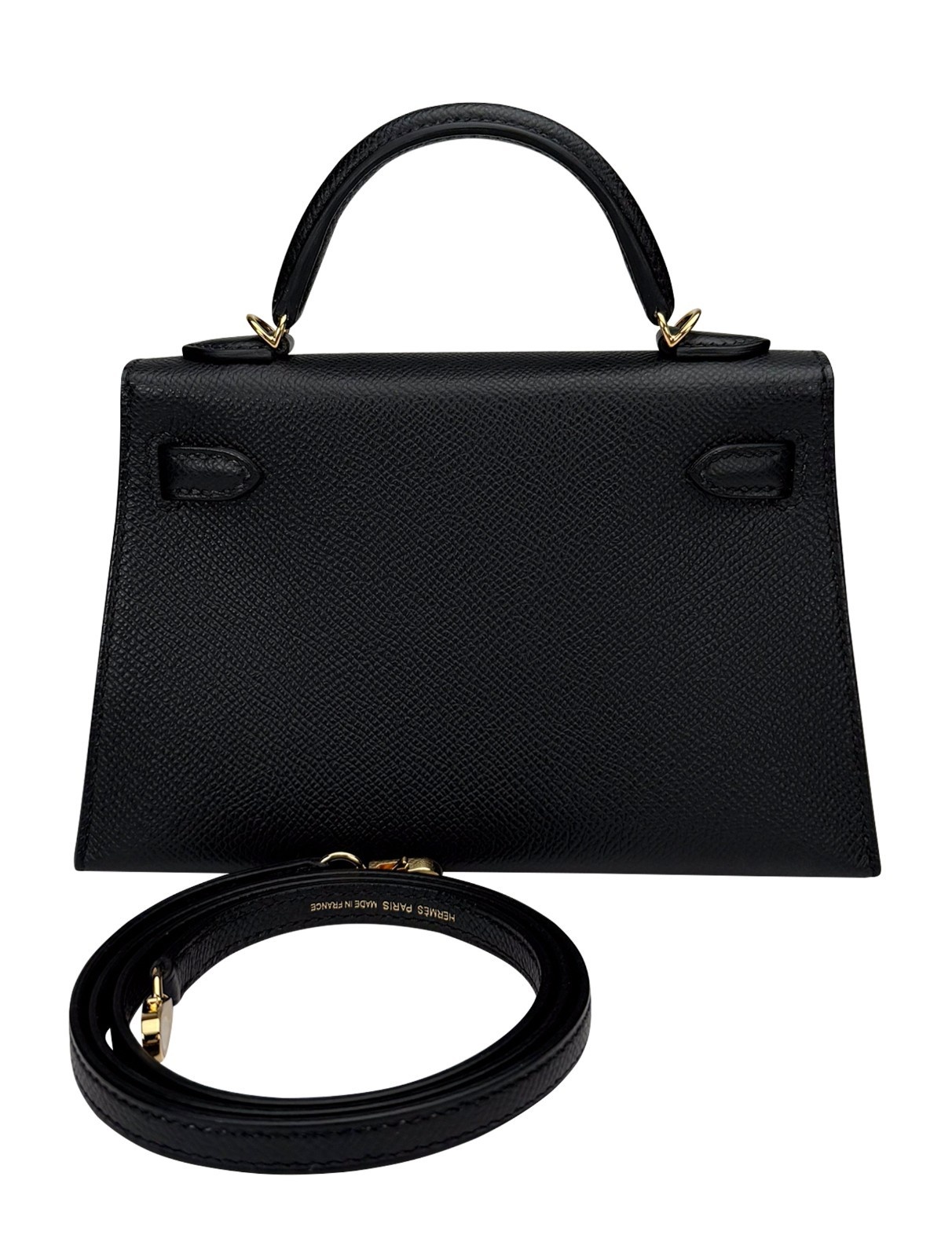 Hermes Mini Kelly 20 Sellier Epsom Black/Noir Gold Hardware K Stamp 2025