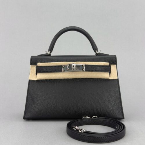 Hermes Mini Kelly 20 Sellier Epsom Black Palladium Hardware K Stamp 2026