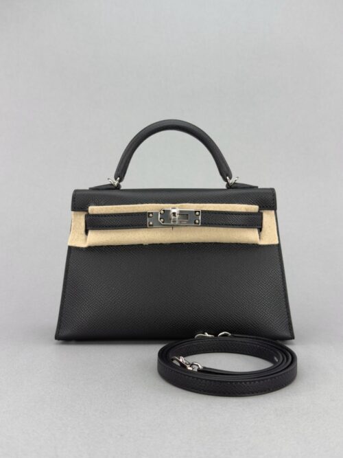 Hermes Mini Kelly 20 Sellier Epsom Black Palladium Hardware K Stamp 2026
