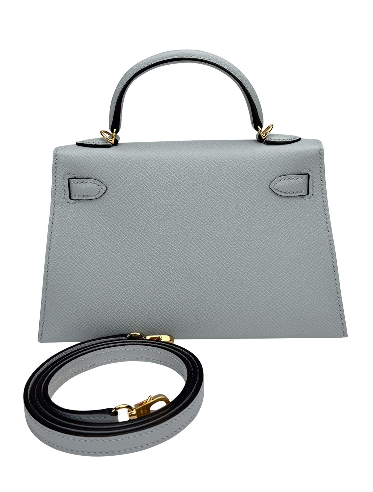 Hermes Mini Kelly 20 Sellier Epsom Blue Glacier Gold Hardware K Stamp 2025