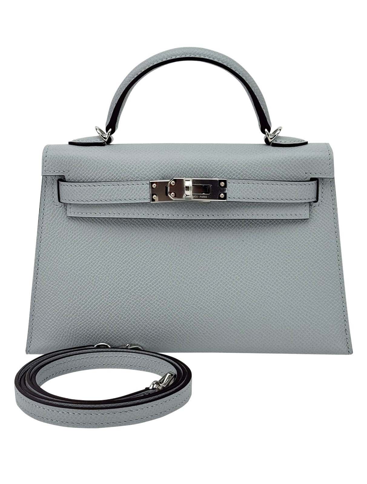 Hermes Mini Kelly 20 Sellier Epsom Blue Glacier Palladium Hardware K Stamp 2025