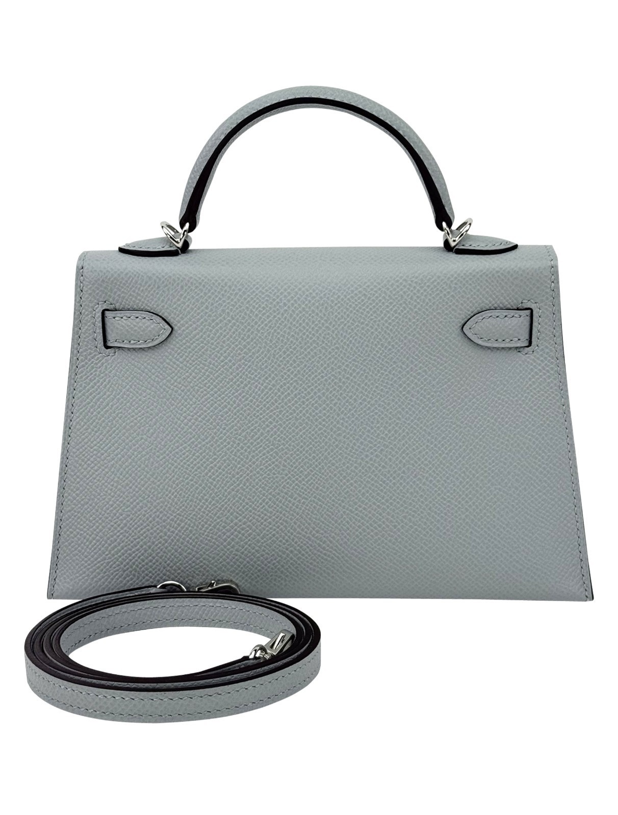 Hermes Mini Kelly 20 Sellier Epsom Blue Glacier Palladium Hardware K Stamp 2025
