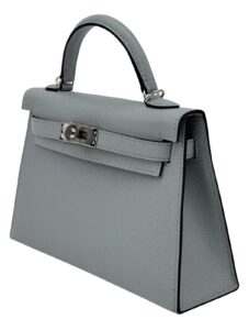 Hermes Mini Kelly 20 Sellier Epsom Blue Glacier Palladium Hardware K Stamp 2025