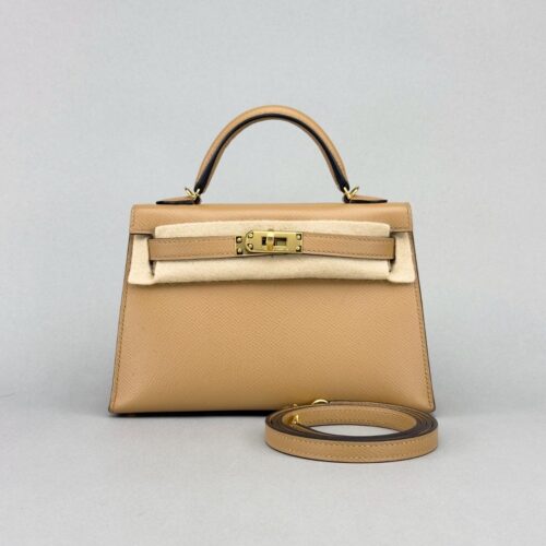 Hermes Mini Kelly 20 Sellier Epsom Chai Gold Hardware Z Stamp 2021