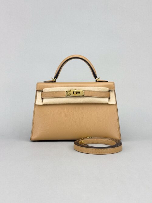 Hermes Mini Kelly 20 Sellier Epsom Chai Gold Hardware Z Stamp 2021