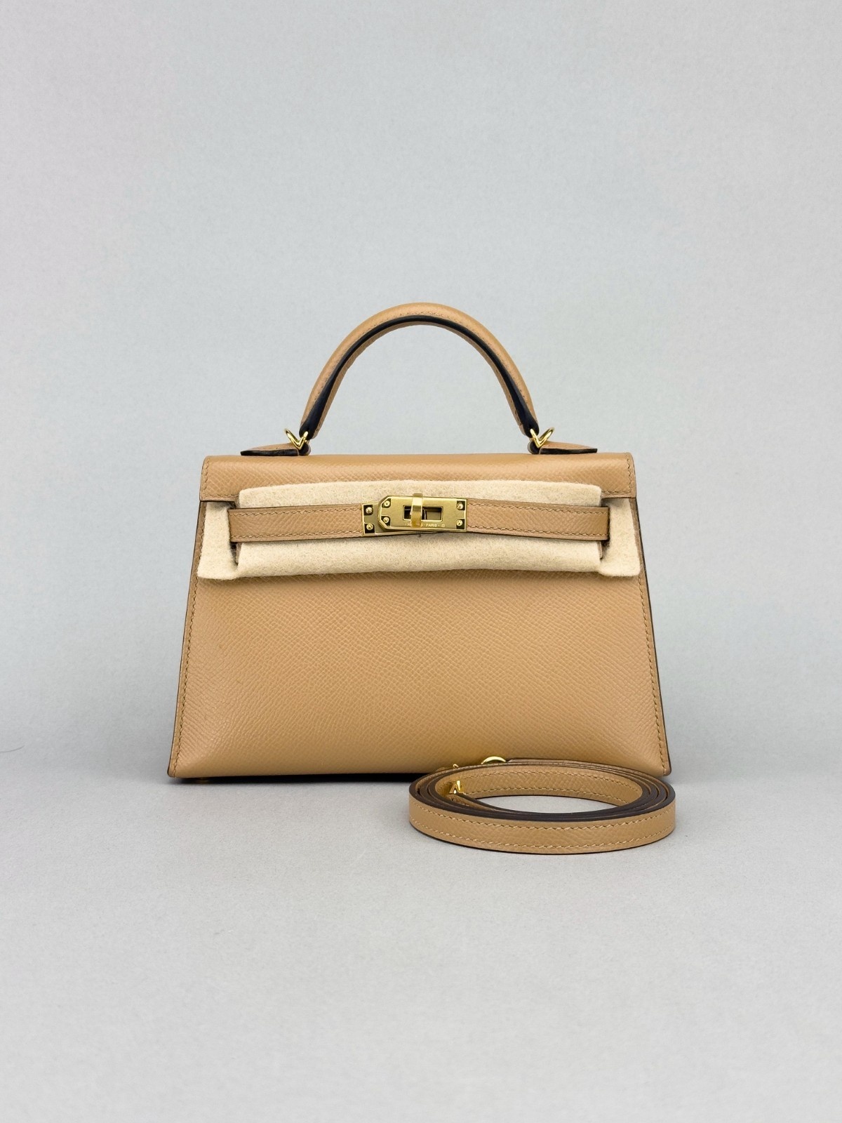 Hermes Mini Kelly 20 Sellier Epsom Chai Gold Hardware Z Stamp 2021