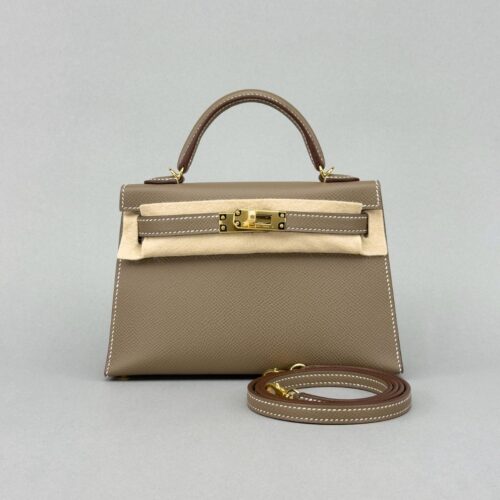 Hermes Mini Kelly II 20 Sellier Epsom Etoupe Gold Hardware K Stamp 2025