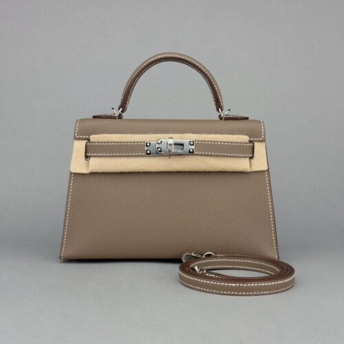 Hermes Mini Kelly 20 Sellier Epsom Etoupe Palladium Hardware K Stamp 2026
