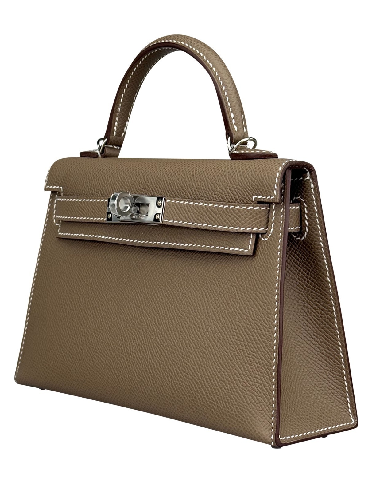 Hermes Mini Kelly 20 Sellier Epsom Etoupe Palladium Hardware K Stamp 2026