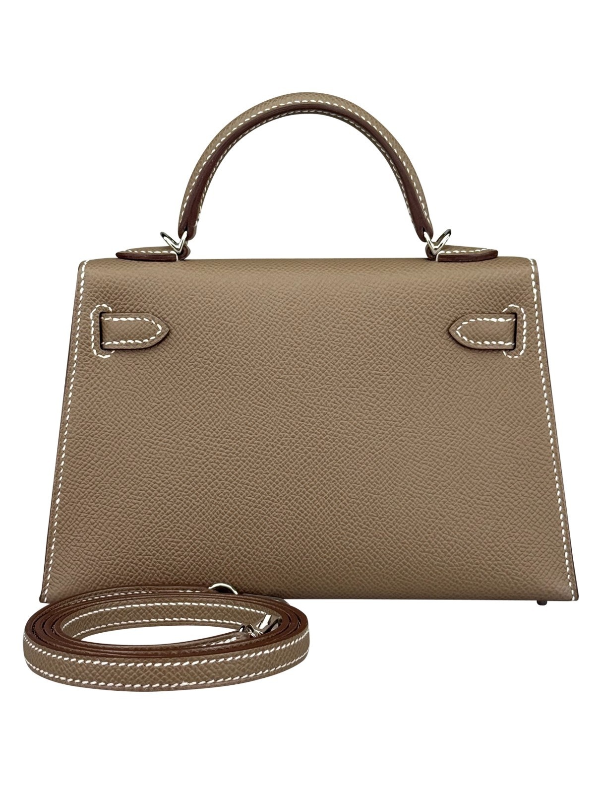 Hermes Mini Kelly 20 Sellier Epsom Etoupe Palladium Hardware K Stamp 2026