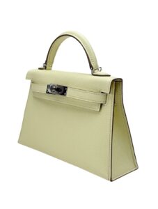 Hermes Mini Kelly 20 Sellier Epsom Jaune Milton Palladium Hardware W Stamp 2024