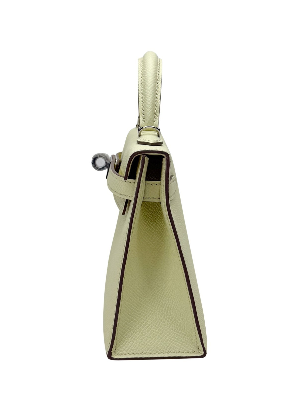 Hermes Mini Kelly 20 Sellier Epsom Jaune Milton Palladium Hardware W Stamp 2024