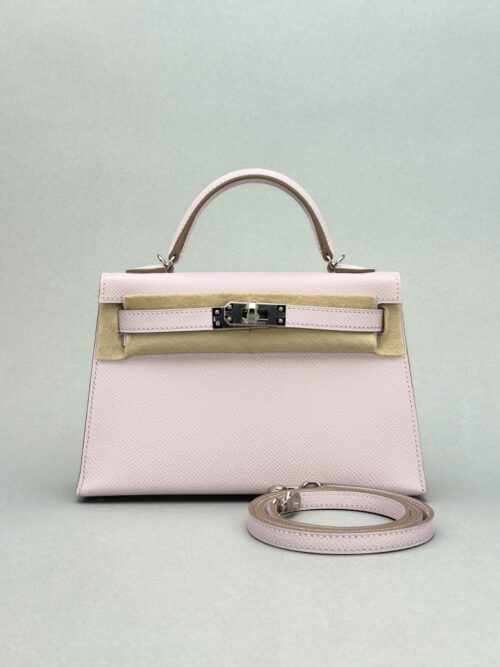 Hermes Mini Kelly 20 Sellier Epsom Mauve Pale Palladium Hardware K Stamp 2025