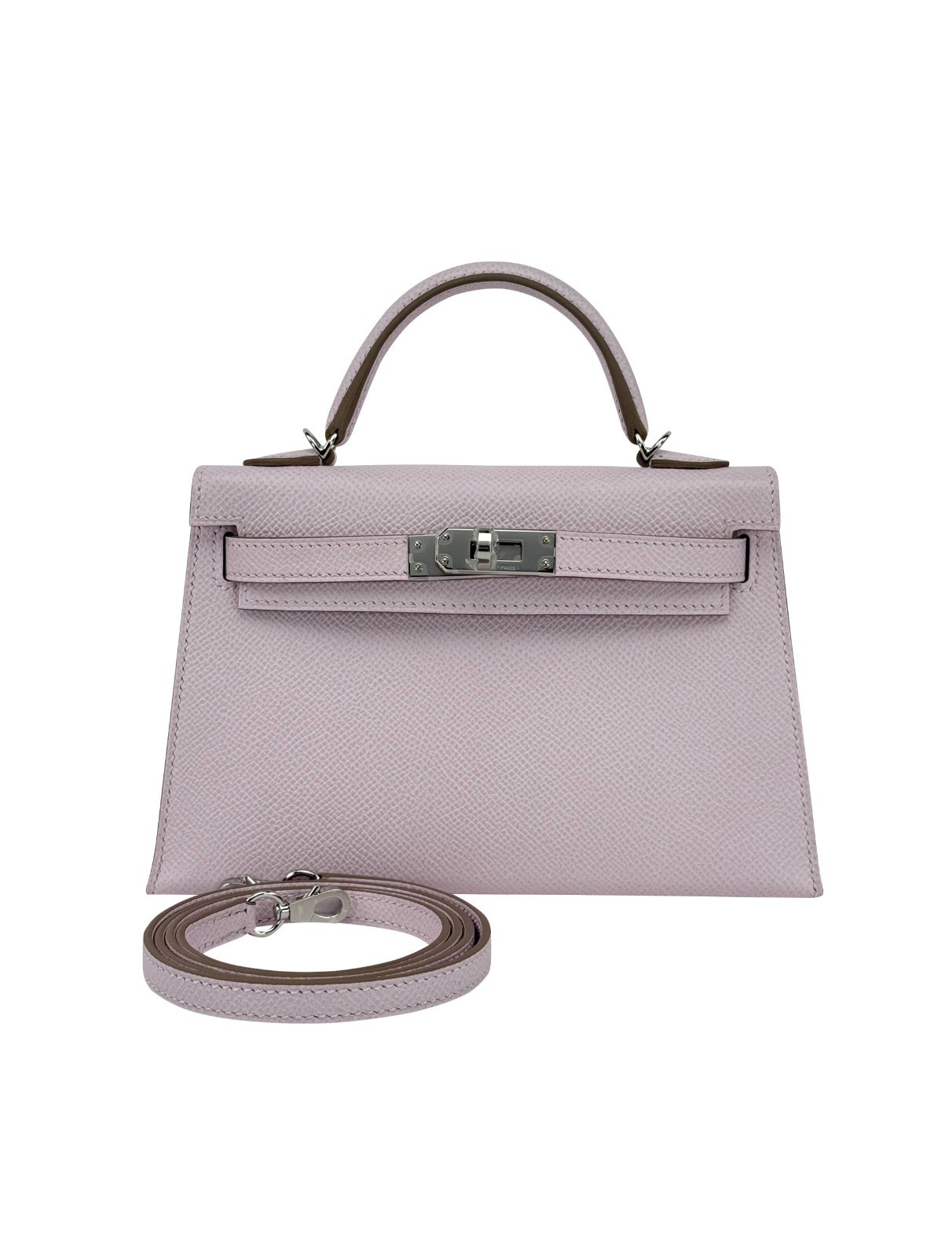 Hermes Mini Kelly 20 Sellier Epsom Mauve Pale Palladium Hardware K Stamp 2025