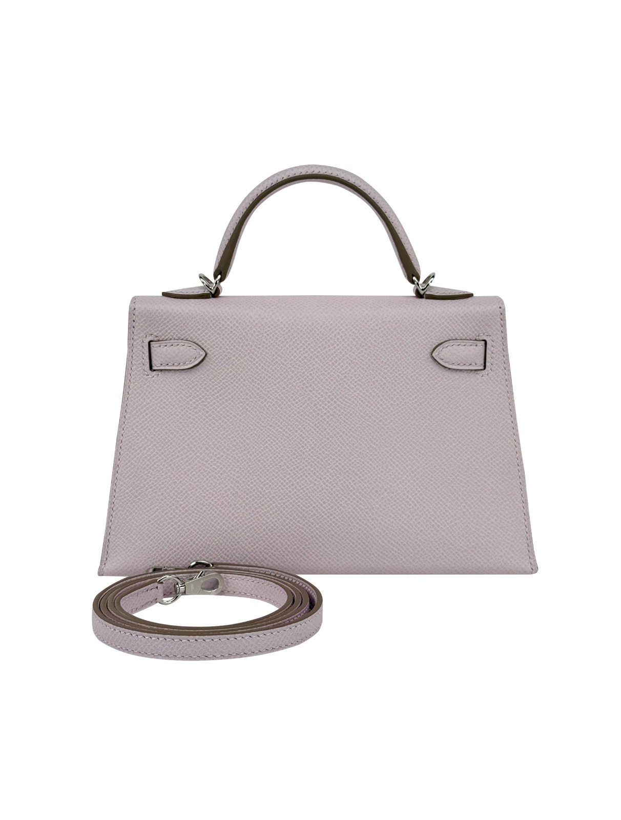 Hermes Mini Kelly 20 Sellier Epsom Mauve Pale Palladium Hardware K Stamp 2025