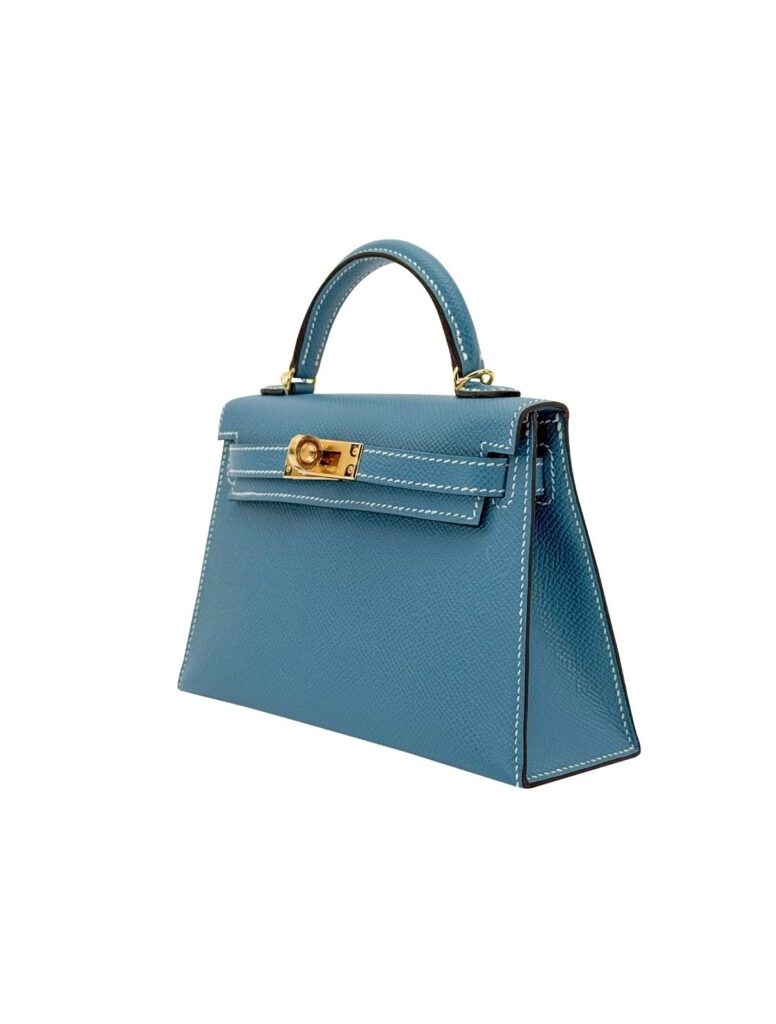 Hermes Mini Kelly 20 Sellier Epsom New Blue Jean Gold Hardware K Stamp 2025