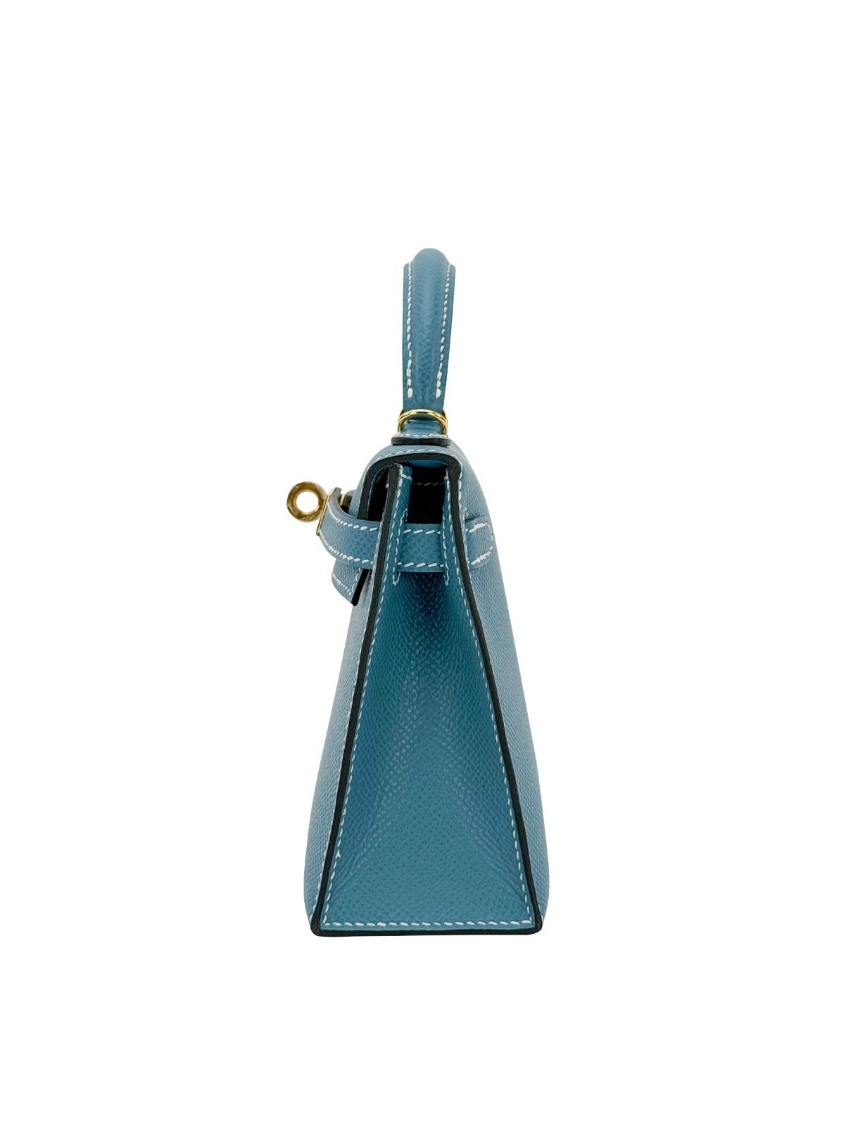 Hermes Mini Kelly 20 Sellier Epsom New Blue Jean Gold Hardware K Stamp 2025