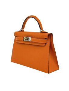 Hermes Mini Kelly 20 Sellier Epsom Orange Electrum Hardware W Stamp 2025
