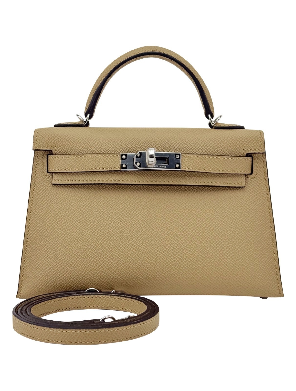 Hermes Mini Kelly II 20 Sellier Epsom Poussiere Palladium Hardware K Stamp 2025