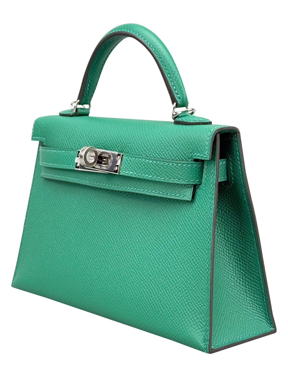 Hermes Mini Kelly 20 Sellier Epsom Vert Moyen Palladium Hardware W Stamp 2025