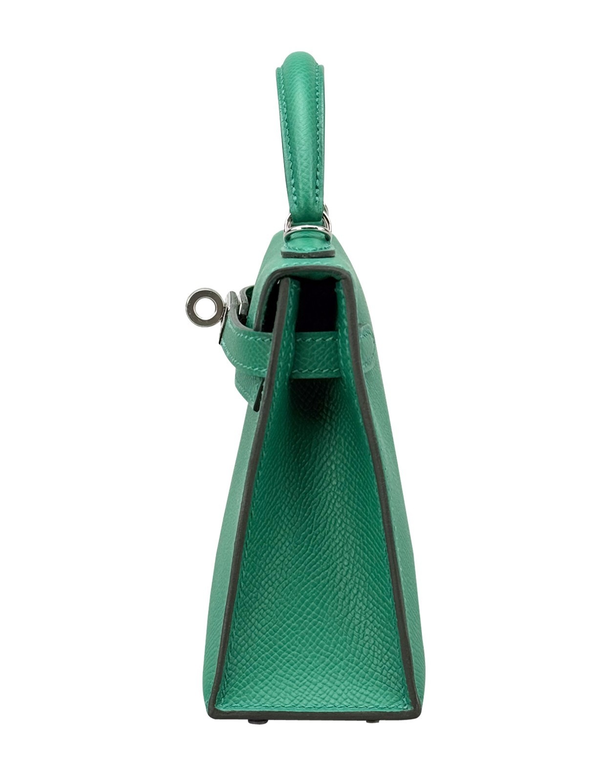 Hermes Mini Kelly 20 Sellier Epsom Vert Moyen Palladium Hardware W Stamp 2025