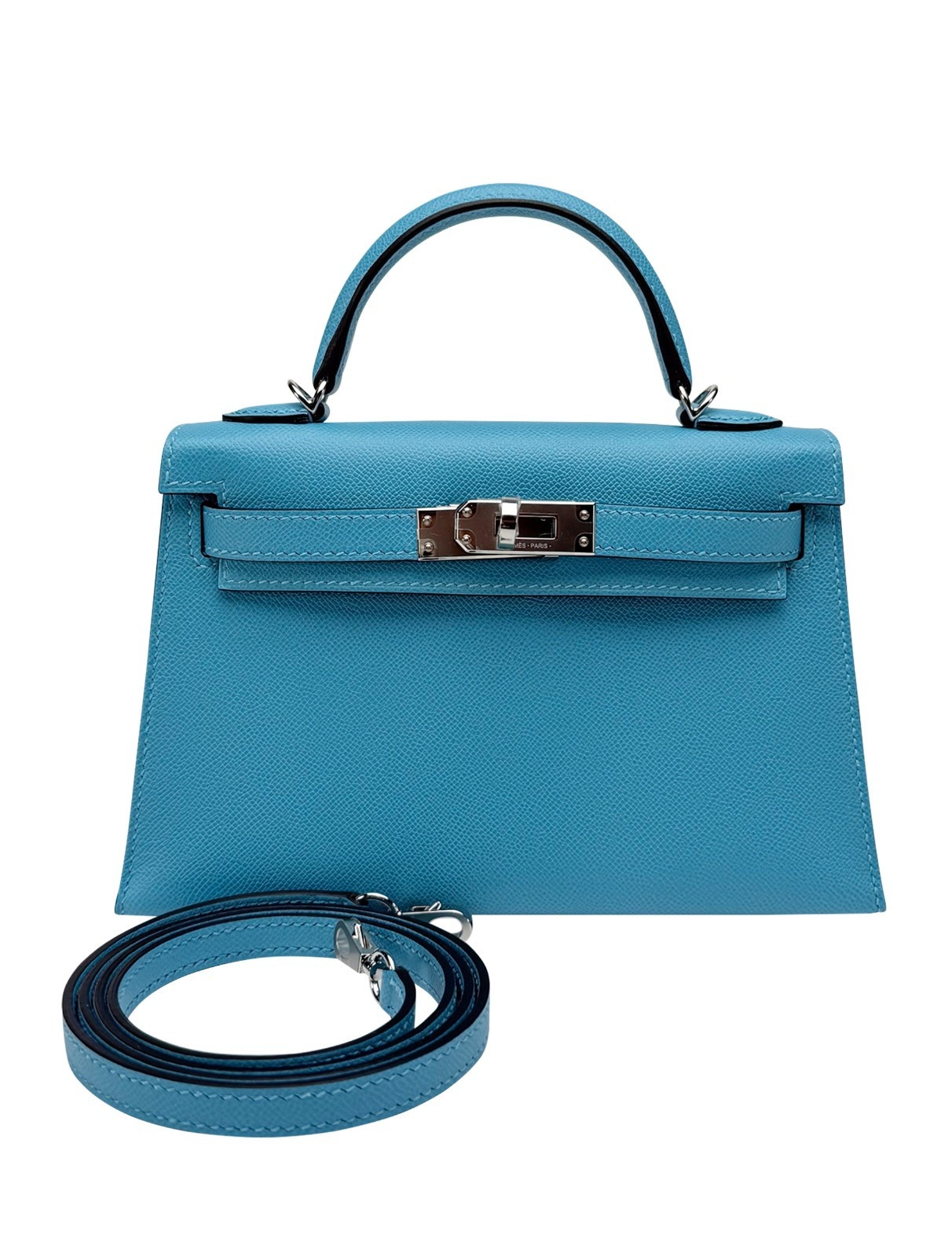 Hermes Mini Kelly 20 Sellier Madame Bleu Du Nord Palladium Hardware K Stamp 2025