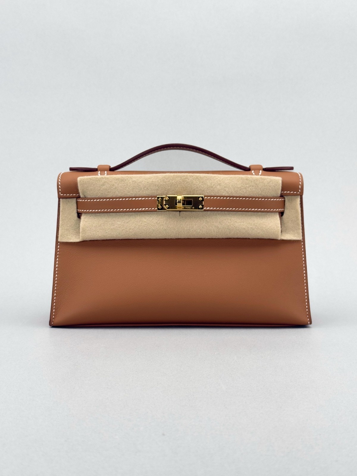 Hermes Mini Kelly Pochette Sellier Swift Gold Gold Hardware K Stamp 2025
