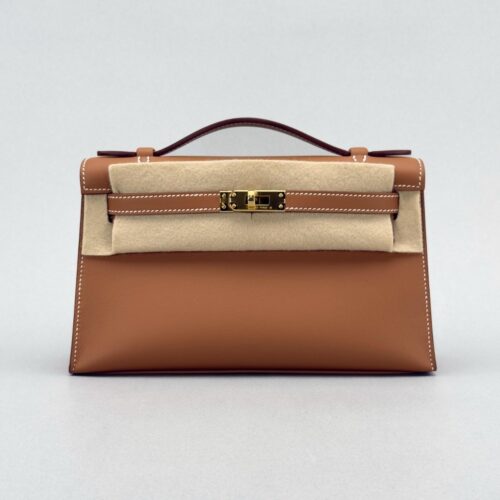 Hermes Mini Kelly Pochette Sellier Swift Gold Gold Hardware K Stamp 2025