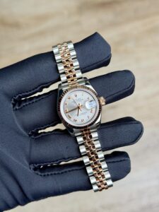 Rolex Datejust 26 Slate Rhodium Roman Fluted Jubilee Preowned 2009 179171