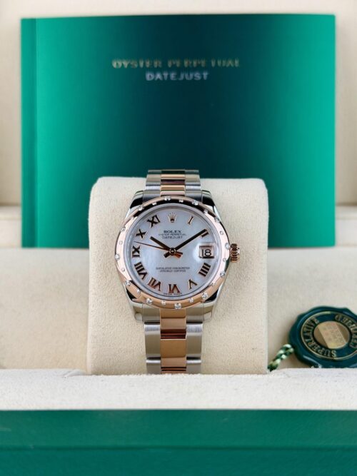 Rolex Datejust 31 MOP Pearl Roman Domed Oyster Preowned Watch&Box 178341