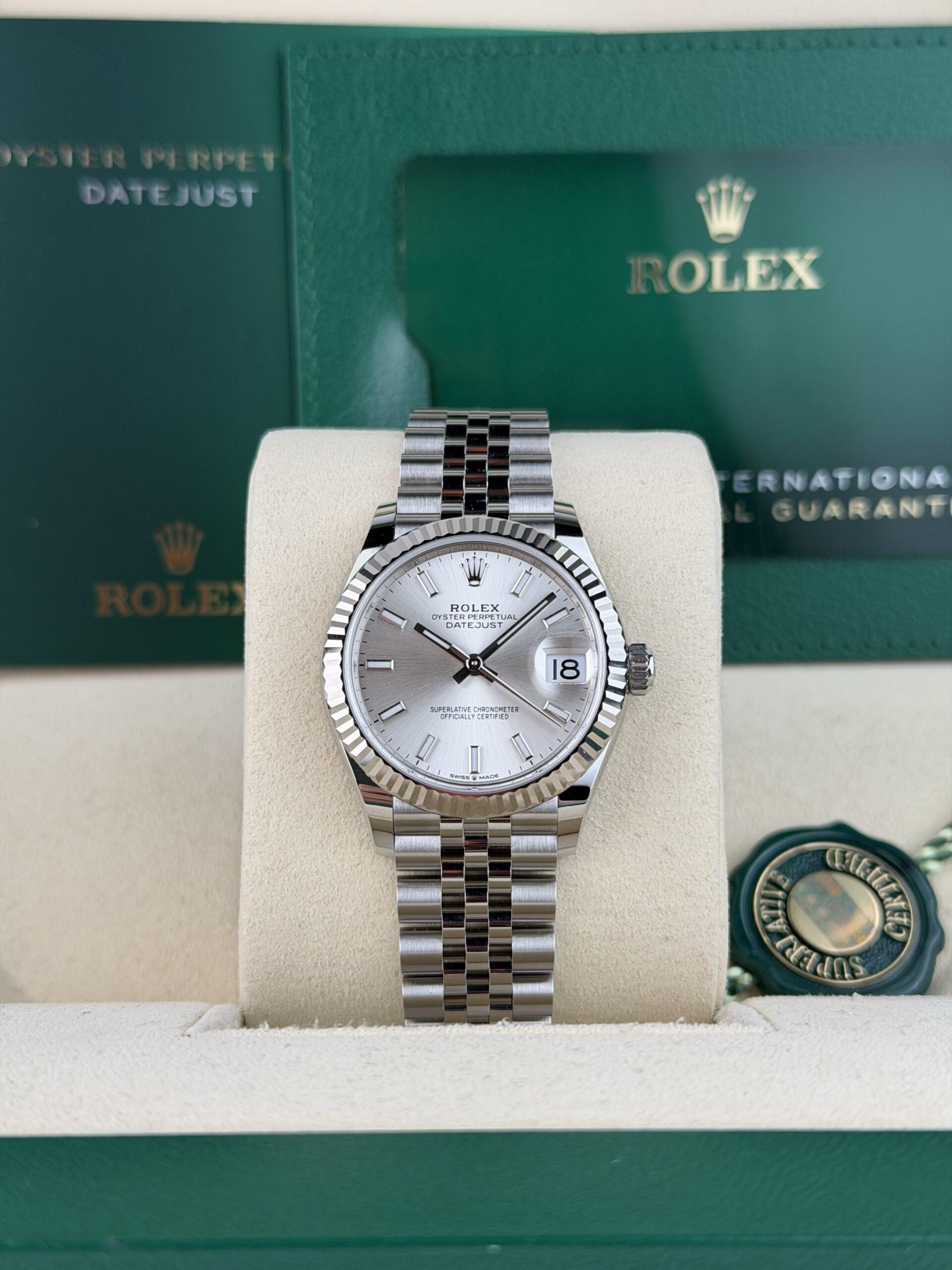 Rolex Datejust 31 Silver Index Fluted Jubilee 2026 Unworn 278274
