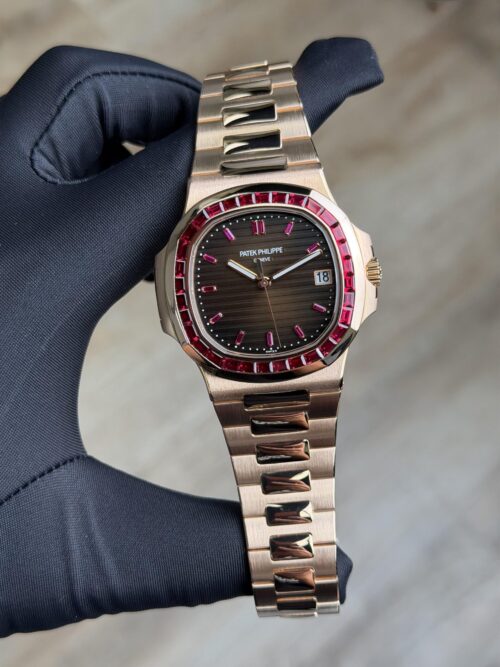 Patek Philippe Nautilus Brown Rubies Bracelet Preowned 2017 5723/112R-001