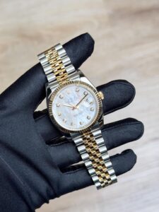Rolex Datejust 36 MOP Pearl Diamond Fluted Jubilee Preowned Watch&Box 116233