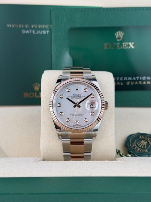 Rolex Datejust 36 MOP Pearl Diamond Fluted Oyster 2026 Unworn 126231