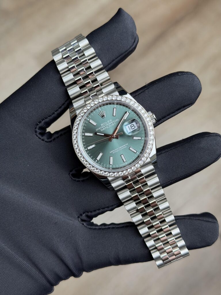 Rolex Datejust 36 Mint Green Index Diamond Bezel Jubilee 2026 Unworn 126284RBR