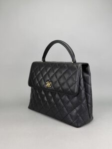 Chanel Matelasse Top Black Caviar Gold Hardware Preowned