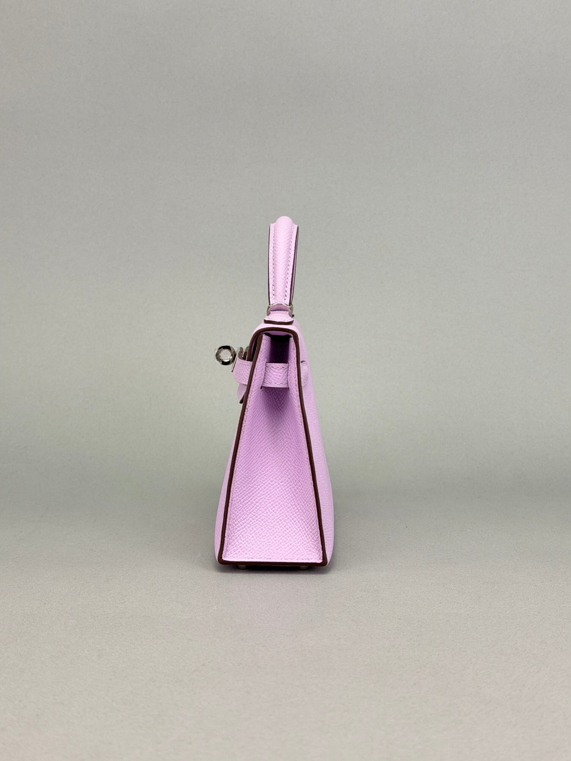 HERMES Mini Kelly 20 Sellier Epsom Guimauve Palladium Hardware K Stamp Unworn