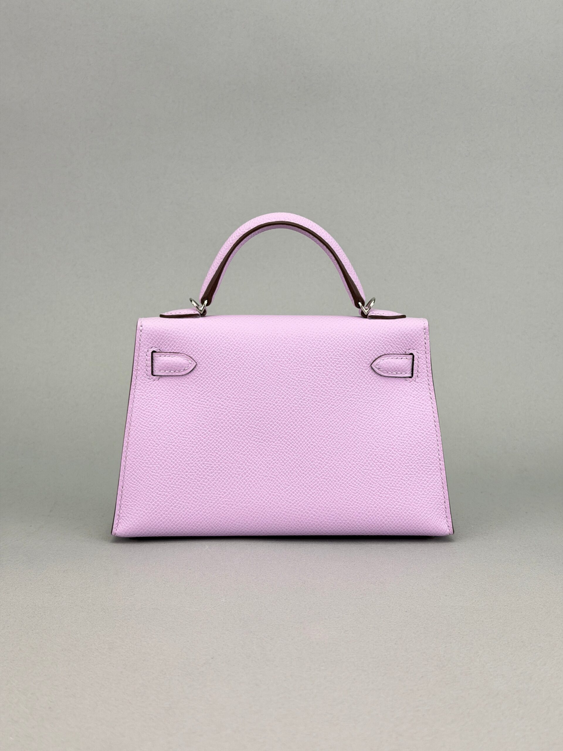 HERMES Mini Kelly 20 Sellier Epsom Guimauve Palladium Hardware K Stamp Unworn