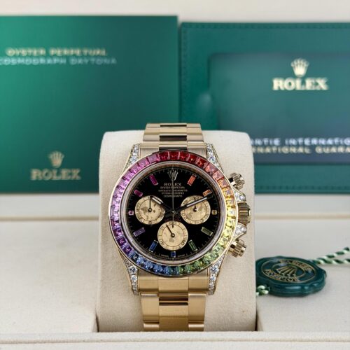 Rolex Daytona Black/Champagne Rainbow Oyster Unworn 126598RBOW