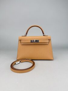 Hermes Mini Kelly 20 Sellier Epsom Biscuit Palladium Hardware K Stamp 2025