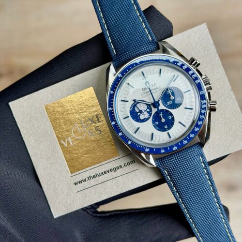 Omega Speedmaster Silver Snoopy Award Blue Strap 31032425002001 Unworn