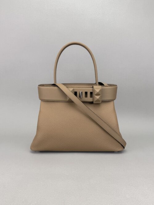 Hermes Medor Retourne Togo Beige M Palladium Hardware Preowned K Stamp