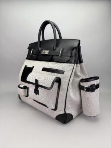 Hermes Hac 40 Cargo Toile Panda Black Palladium Hardware K Stamp 2025