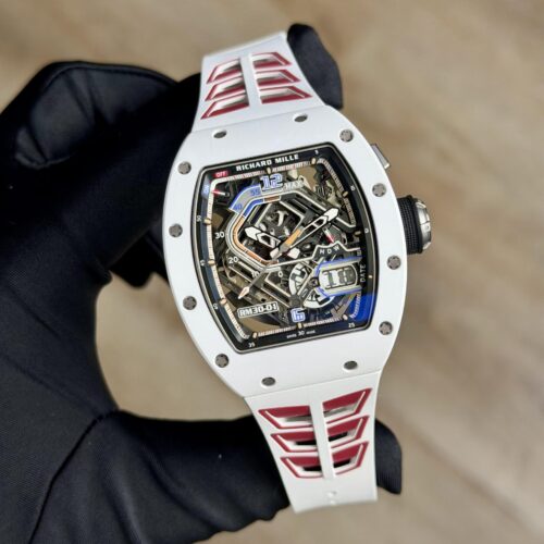 Richard Mille White Ceramic Titanium Skeleton Strap Preowned 2024 RM30-01