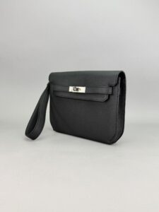Hermes Kelly Depeches Togo Black/Noir Palladium Hardware Preowned B Stamp