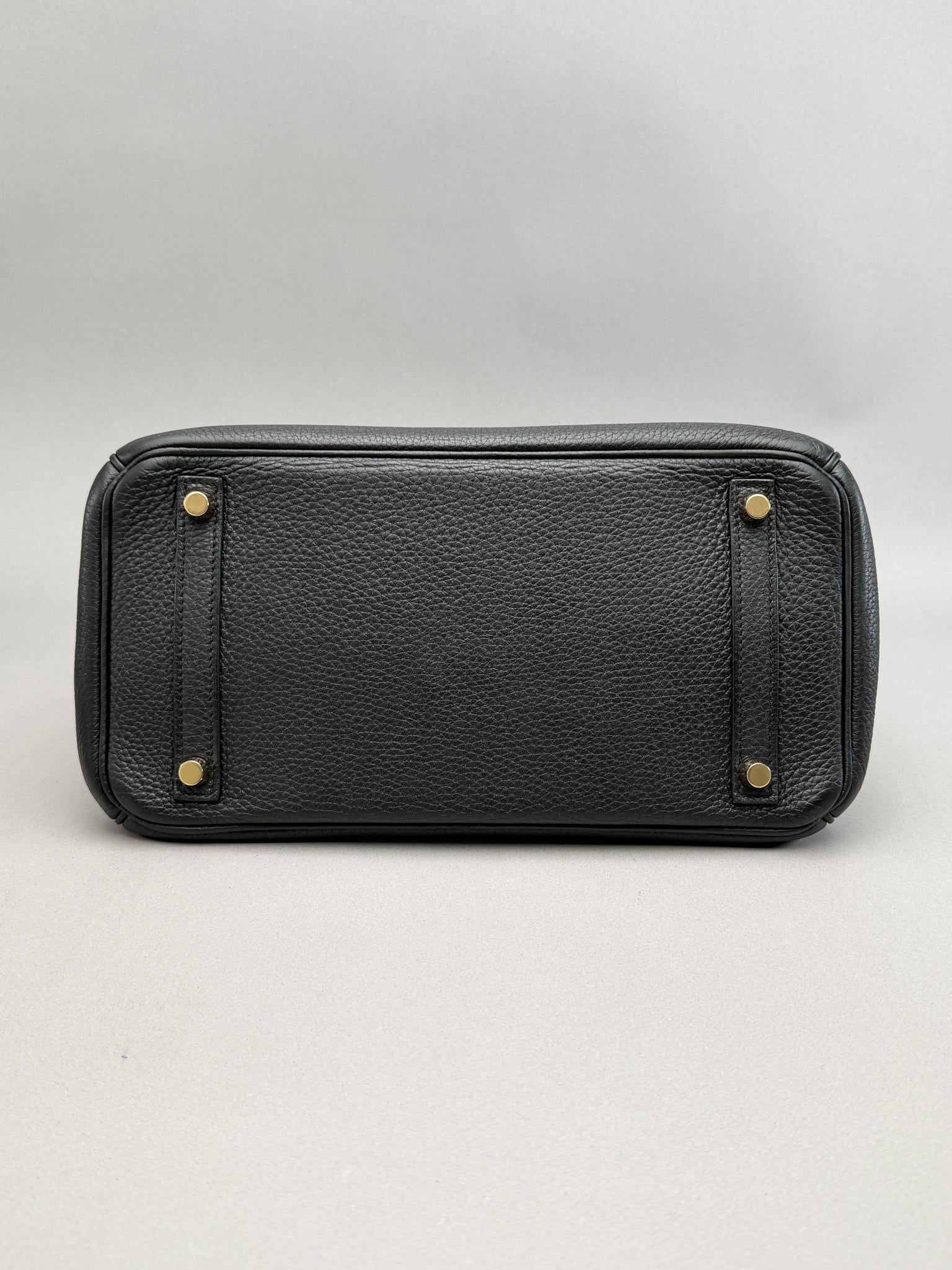 Hermes Birkin 30 Retourne Togo Black/Noir Gold Hardware Preowned Square N Stamp