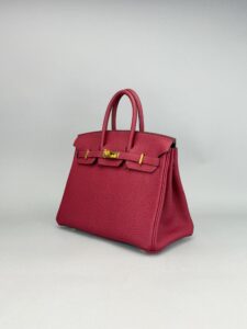 Hermes Birkin 25 Retourne Togo Rubis Gold Hardware B Stamp 2023