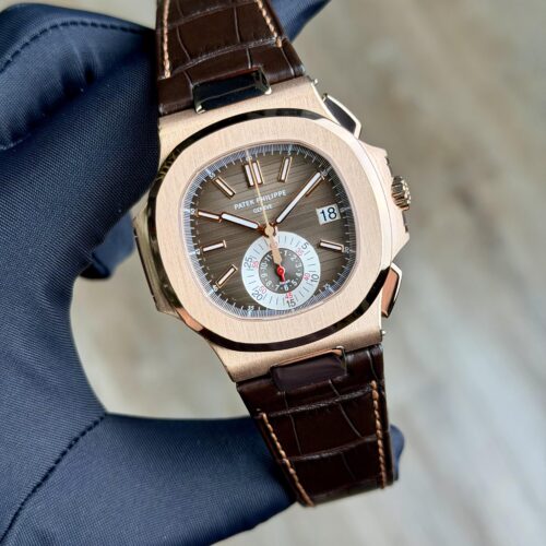 Patek Philippe Nautilus Chronograph Brown Preowned Watch&Box 5980R-001