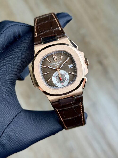 Patek Philippe Nautilus Chronograph Brown Preowned Watch&Box 5980R-001