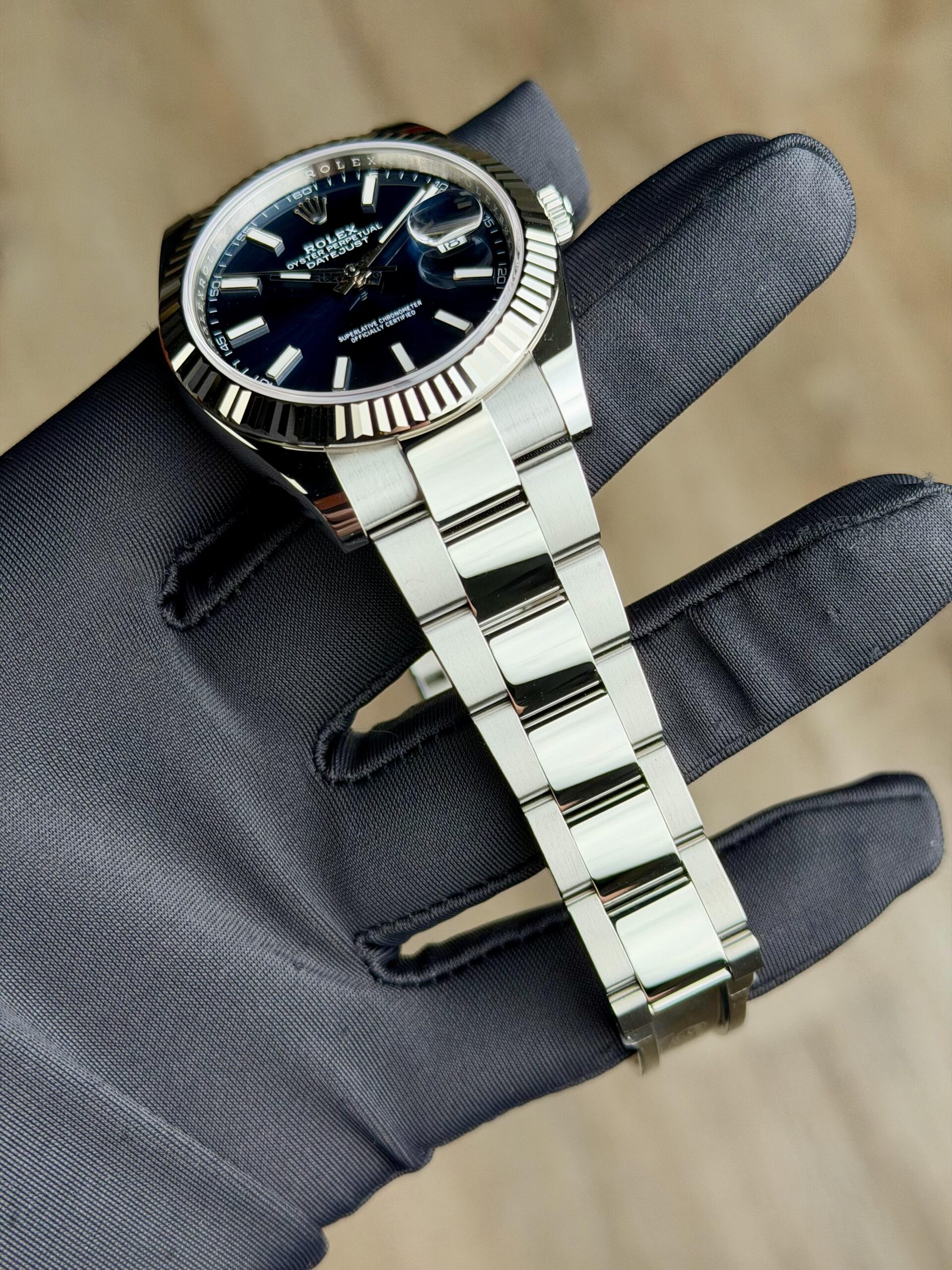 Rolex Datejust 41 Blue Index Fluted Oyster 2026 Unworn 126334